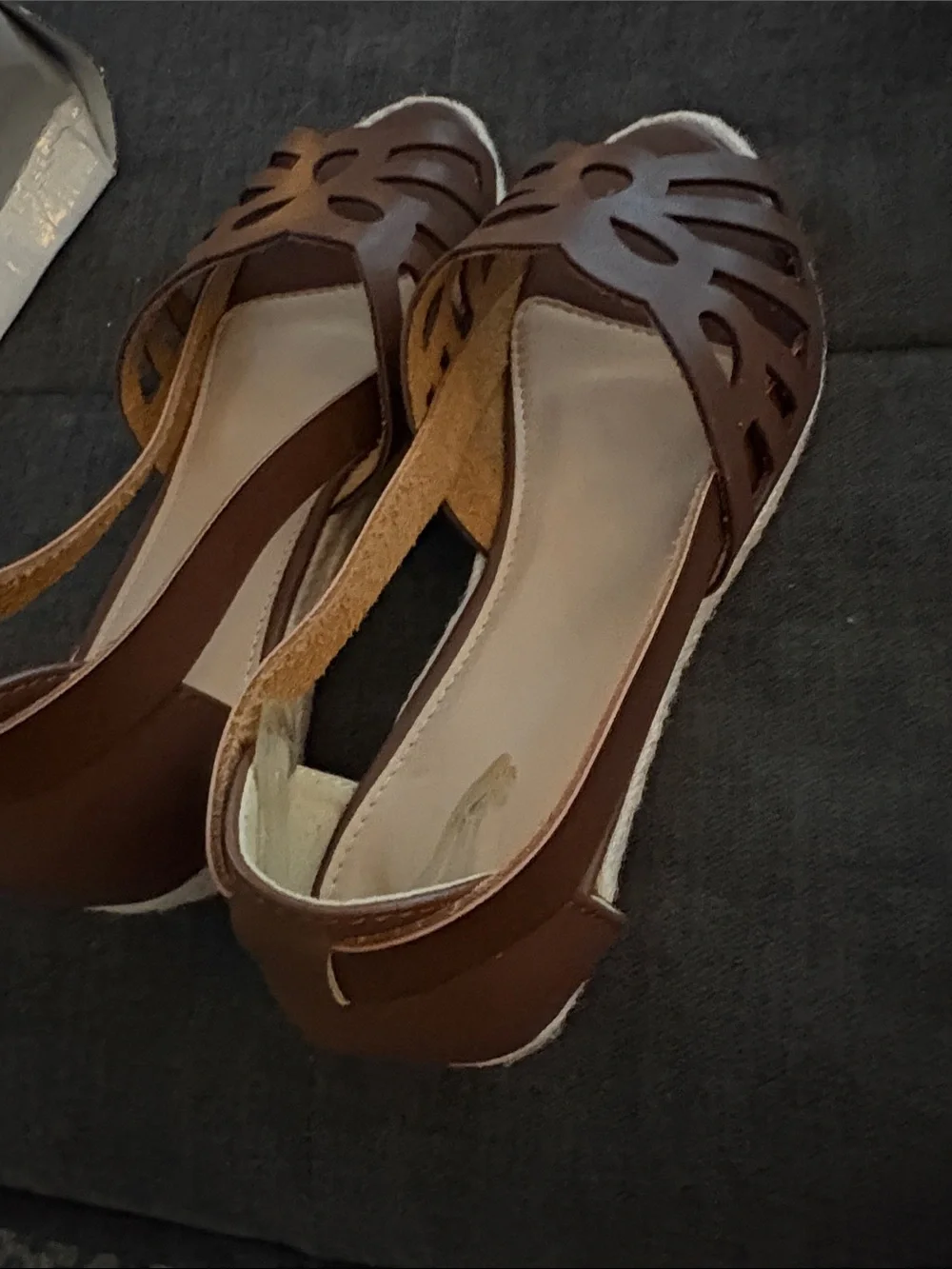 Women’s Brown Cutout Slingback Sandals
